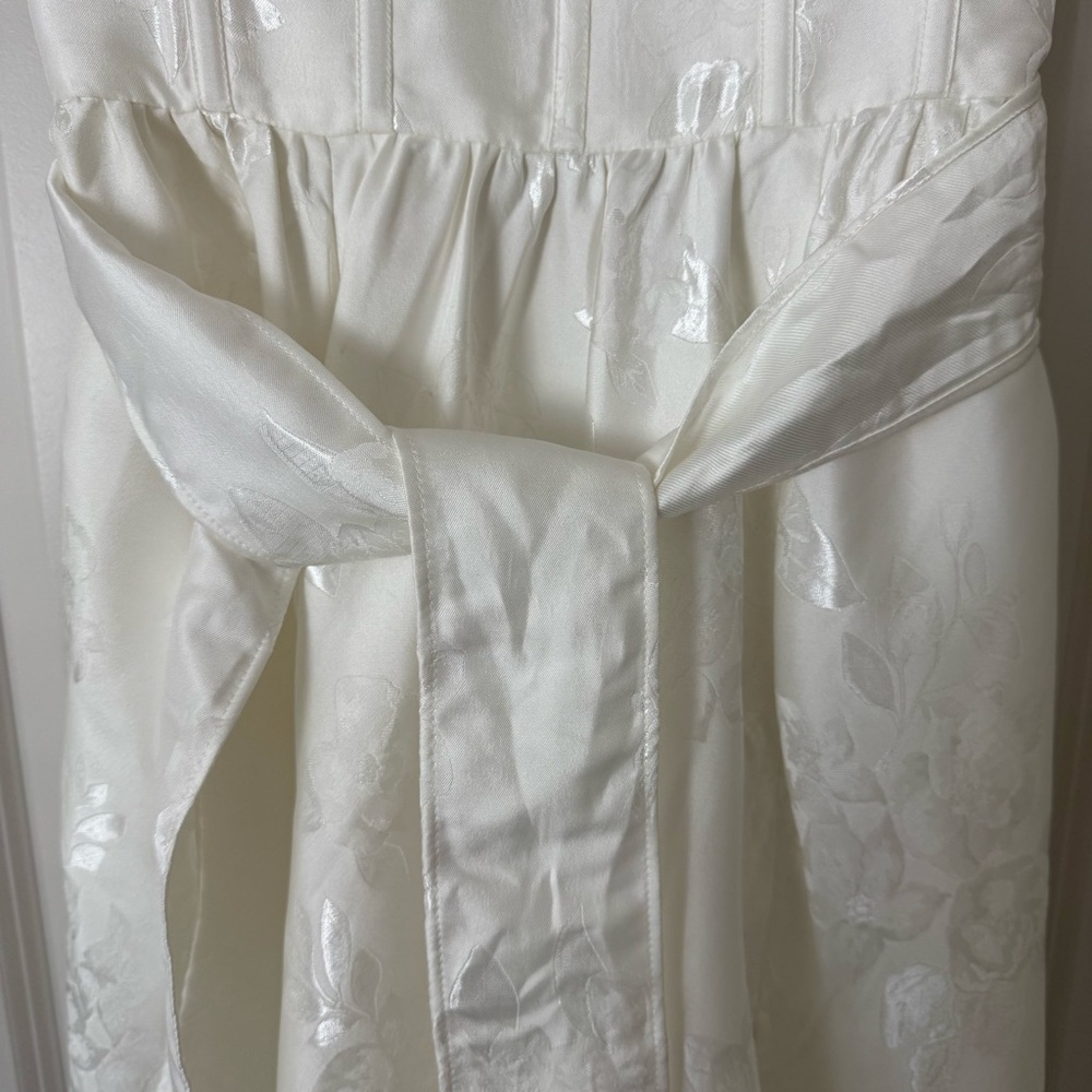 V. Chapman Vera Bustier Midi Dress in White Baroque Floral - Picture 8 of 12